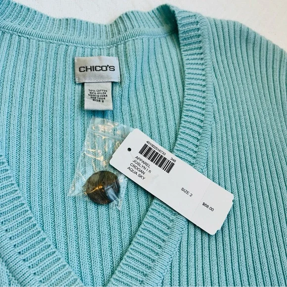 Chico’s Aqua Sky Sweater Set – Large (Chico’s size 2) - Picture 3 of 7